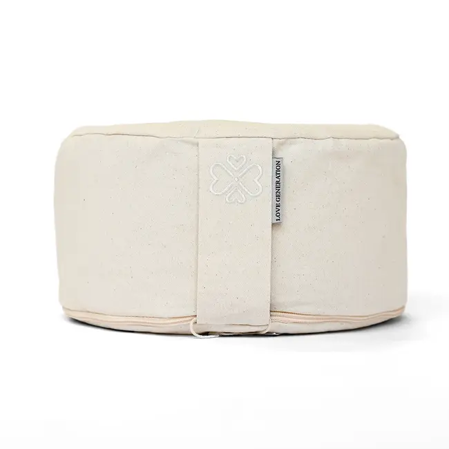 Meditation cushion │ Round │ Unbleached cotton & buckwheat filling