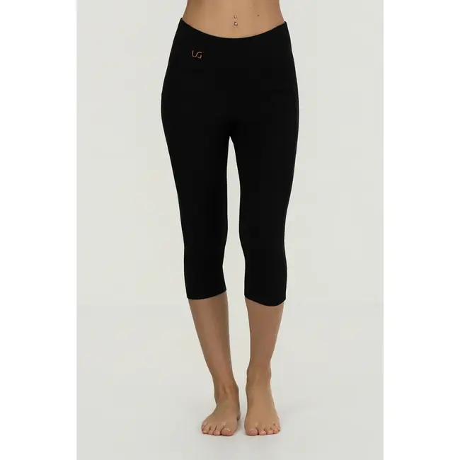 Tara Yoga Capri-Leggings │ Onyx Schwarz