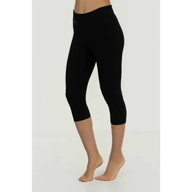 Tara Yoga Capri-Leggings │ Onyx Schwarz