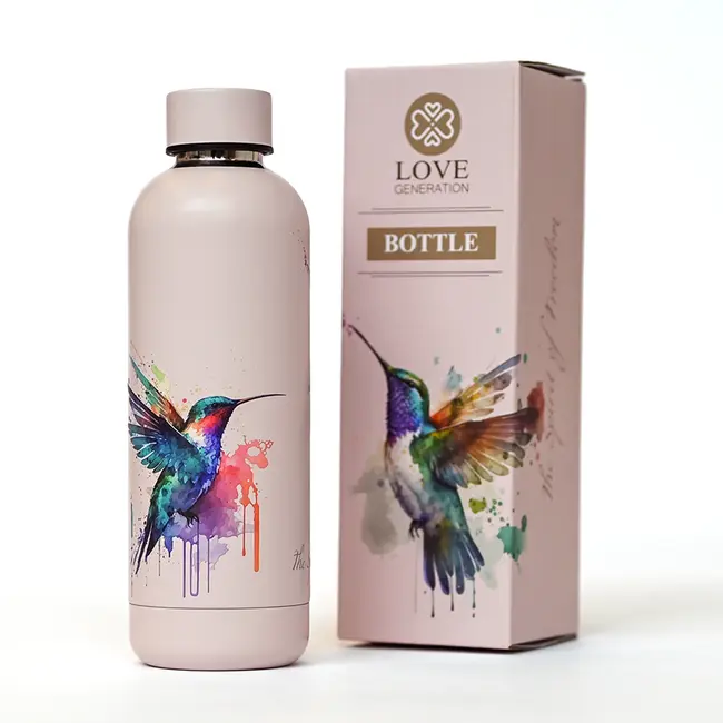 Water bottle - Drinking bottle - 500 ml - Thermos - The Spirit of Freedom