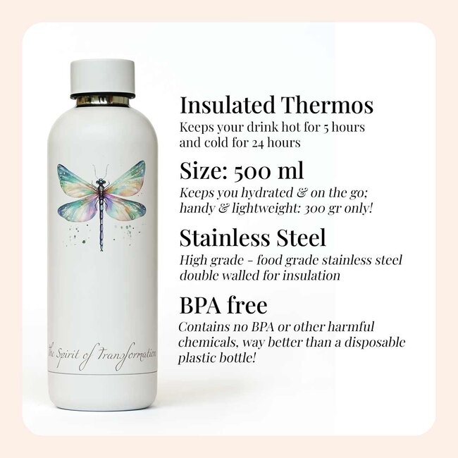 Wasserflasche – Trinkflasche – 500 ml – Thermoskanne – The Spirit of Transformation