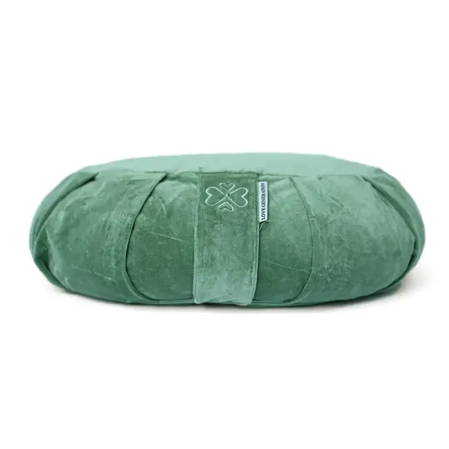 Meditatiekussen │ Halve Maan│ Fluweel met Boekweitvulling │ Sea Green
