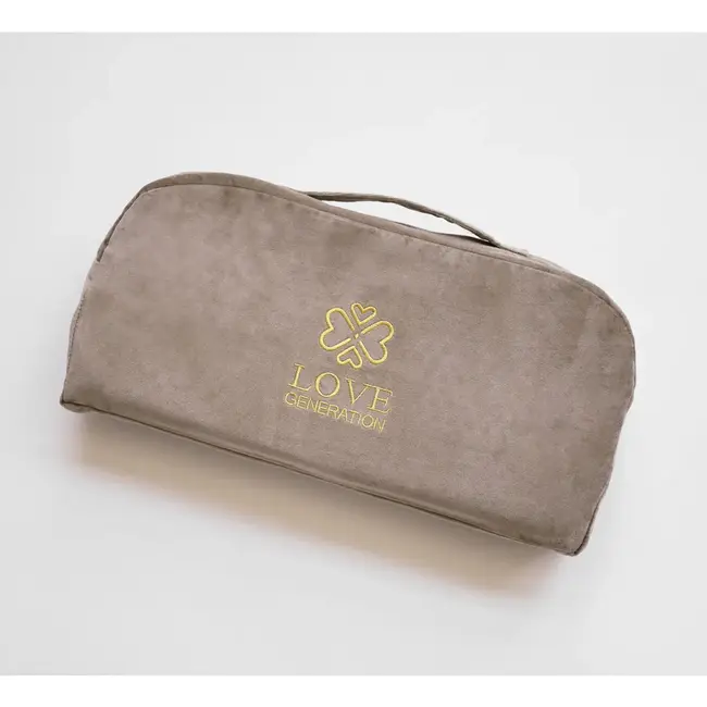 Meditation Bench │ Bamboo │ Foldable │ Velvet Cushion │ Taupe