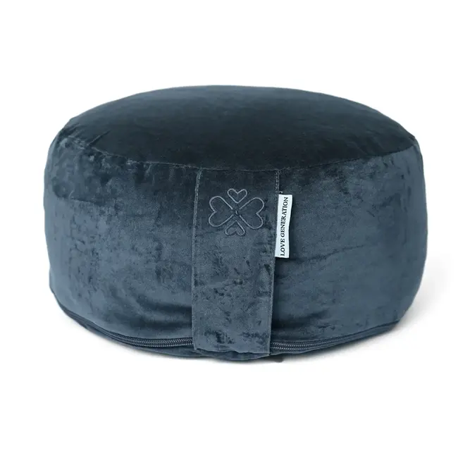 Meditatiekussen │ Rond │ Fluweel │  Night Blue