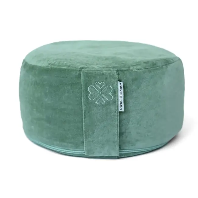 Meditation Cushion │ Round │ Velvet │ Sea Green