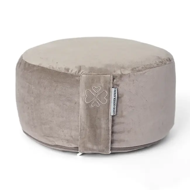 Meditatiekussen │ Rond │ Fluweel │Taupe