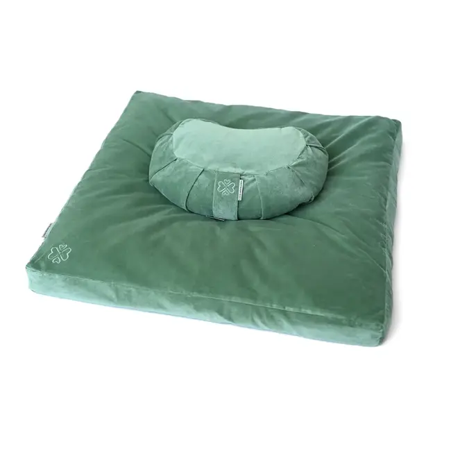 Meditationsmatte │ Zabuton │ Samt │ Sea Green
