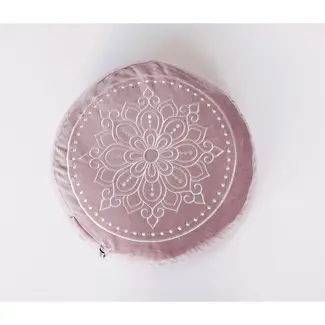 Love Generation Meditationskissen │ Mandala │ Samt │ Hellrosa