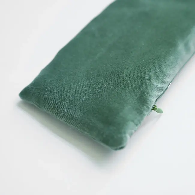 Velvet Eye Pillow with Lavender - Sea Green