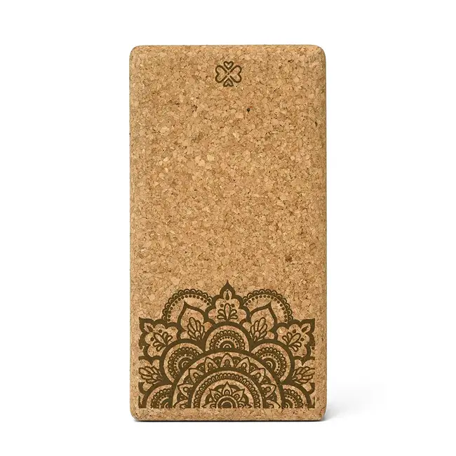 Eco Yoga Block | Cork | Made in EU | Rising Mandala Print