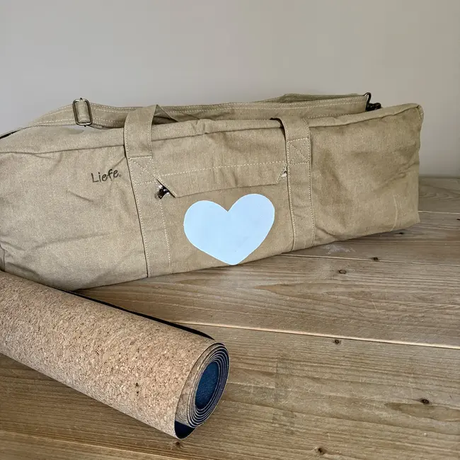 Heart Yoga Bag – Khaki Canvas