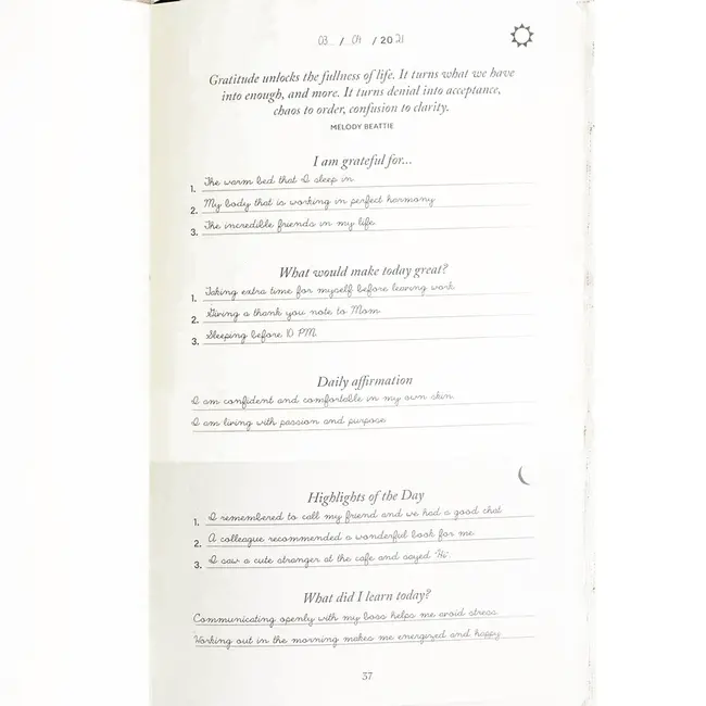 The Five Minute Journal - Original Linen - Wit