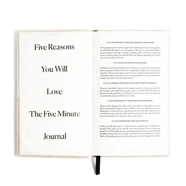 The Five Minute Journal - Original Linen - Wit