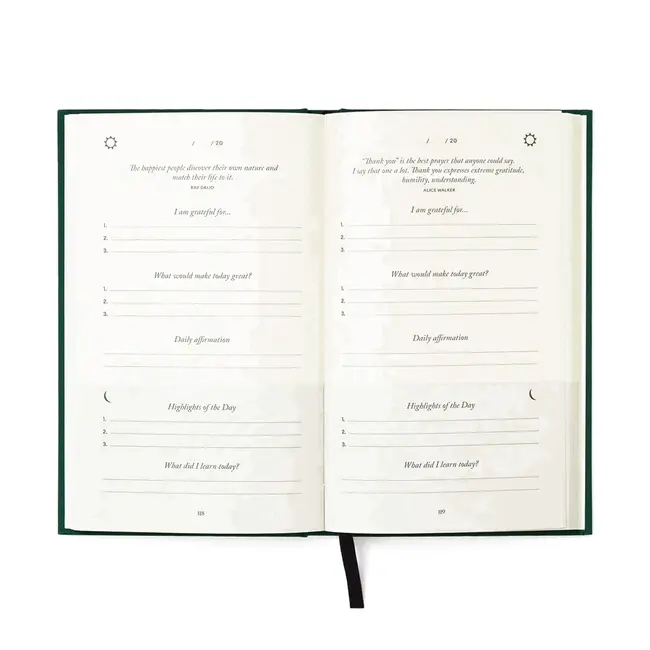 The Five Minute Journal - Dankbaarheidsdagboek - Earth Green