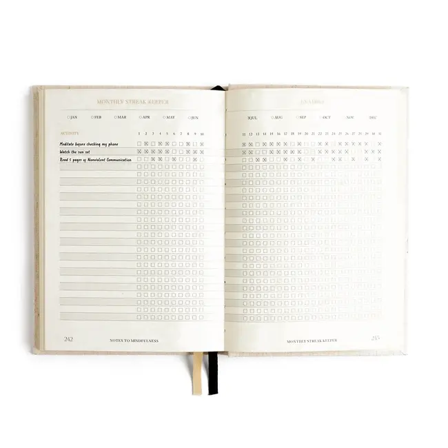Notes to Mindfulness Journal - Achtsamkeitstagebuch - Oat