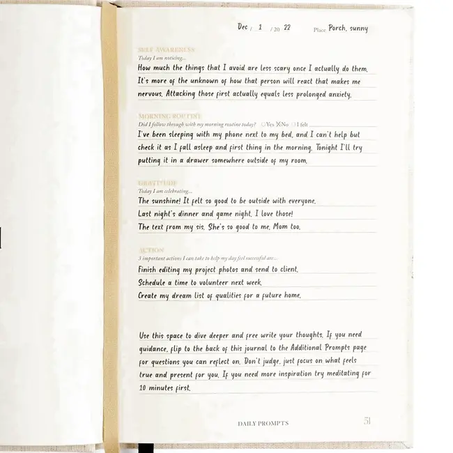 Notes to Mindfulness Journal - Oat