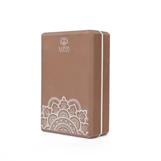 Love Generation Foam Yogablock - Mandala - Blissful Brown