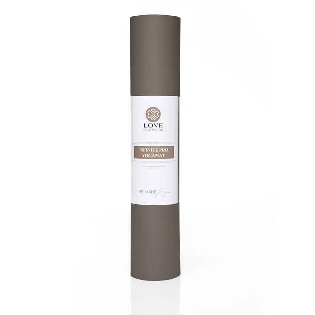 Infinite PRO Yogamat │ PU &  Natuurlijk Rubbber │5mm │Velvet Taupe