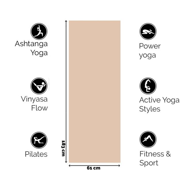 Infinite PRO Yogamat │ PU &  Natuurlijk Rubbber │5mm │ Sacred Sand