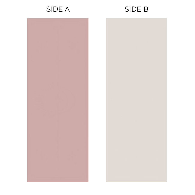 Double-sided Yoga Towel - Dusty Pink & White