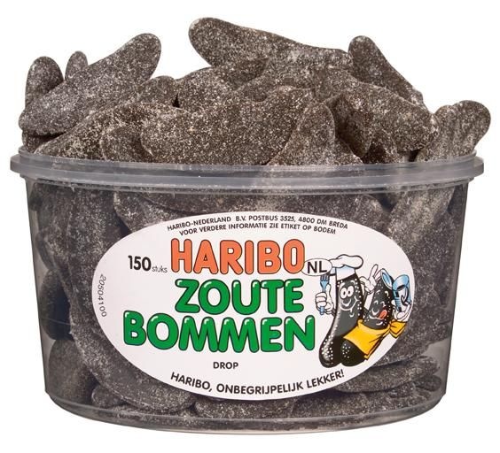 Haribo silo x150 veggie drop zoute bommen 1,35kg
