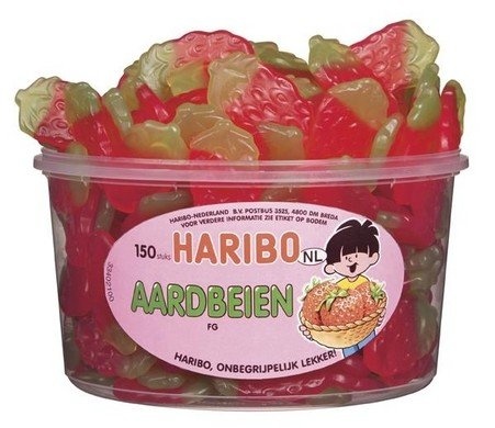 Haribo silo x150 veggie fruitgom aardbeien 1,35kg