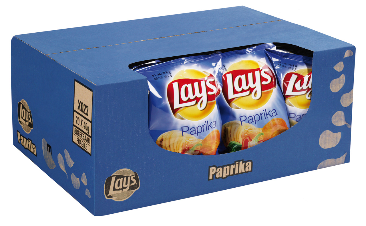 Lays chips 20x40gr paprika, foto 2 van 2