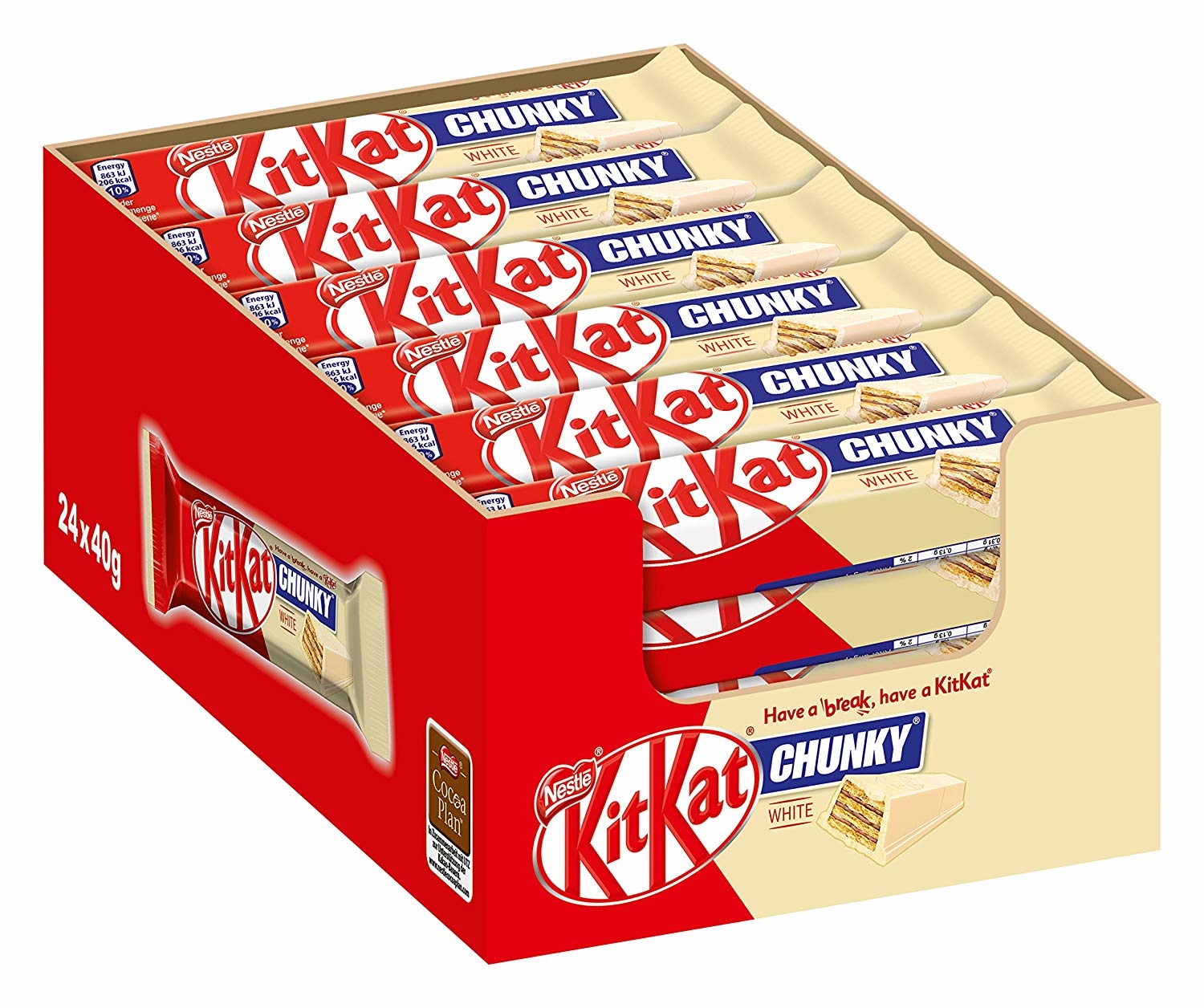 Kitkat 24x40gr chunky white, foto 2 van 2
