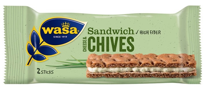 Wasa sandwich roomkaas/bieslook (groen) x24