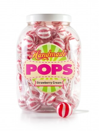 Handmade pops 70x25gr strawberry cream
