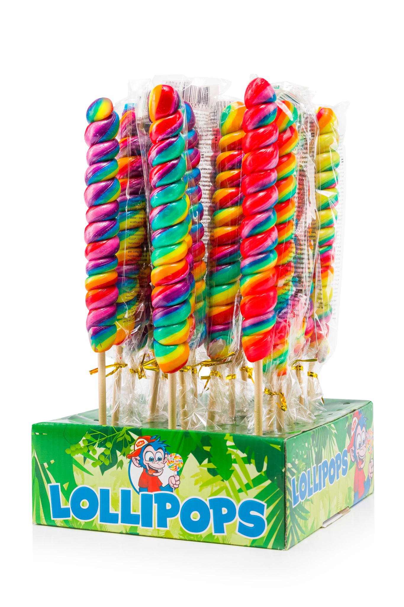 Felko lolly twist regenboog 20x80gr 18cm