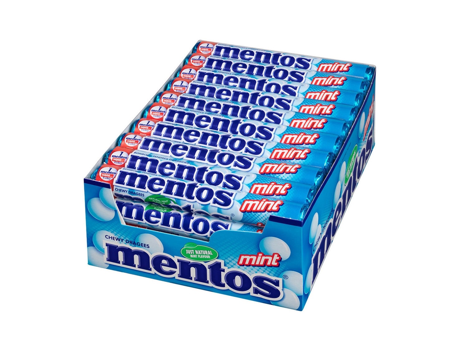 Mentos rol 40x38gr mint, foto 2 van 2