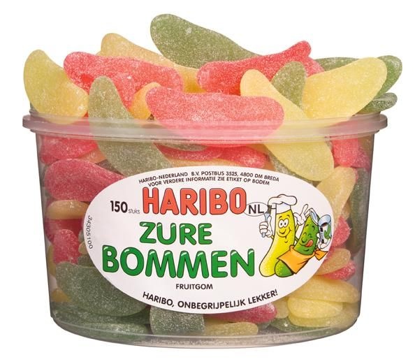 Haribo silo x150 veggie zure bommen 1,35kg
