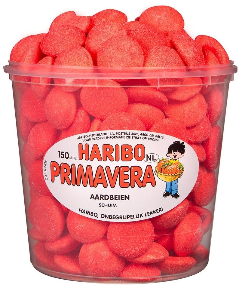 Haribo silo x150 primavera schuim aardbeien 1,05kg