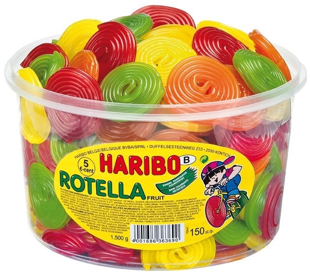 Haribo silo x150 veggie rotella fruit 1,2kg