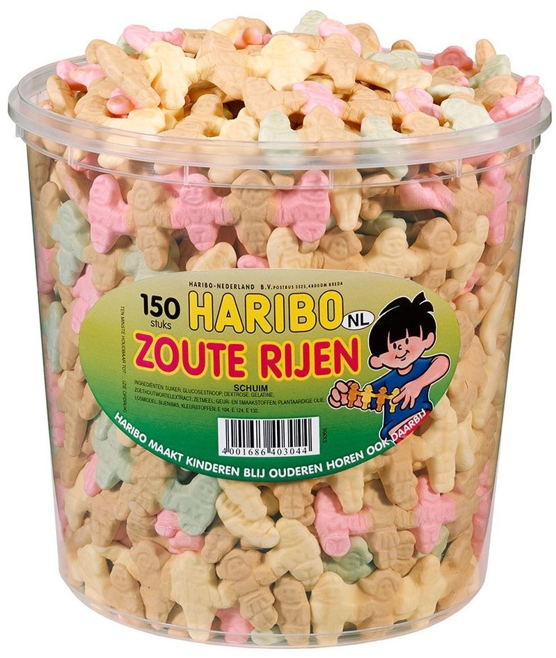 Haribo silo x150 zoute rijen 840gr