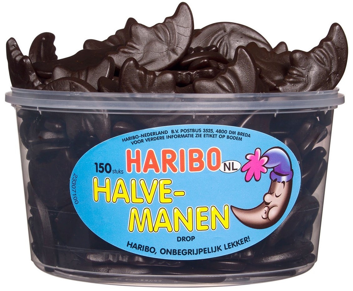 Haribo silo x150 veggie drop halve manen 1,35kg