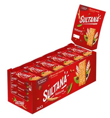 Sultana 24x 3-pack naturel