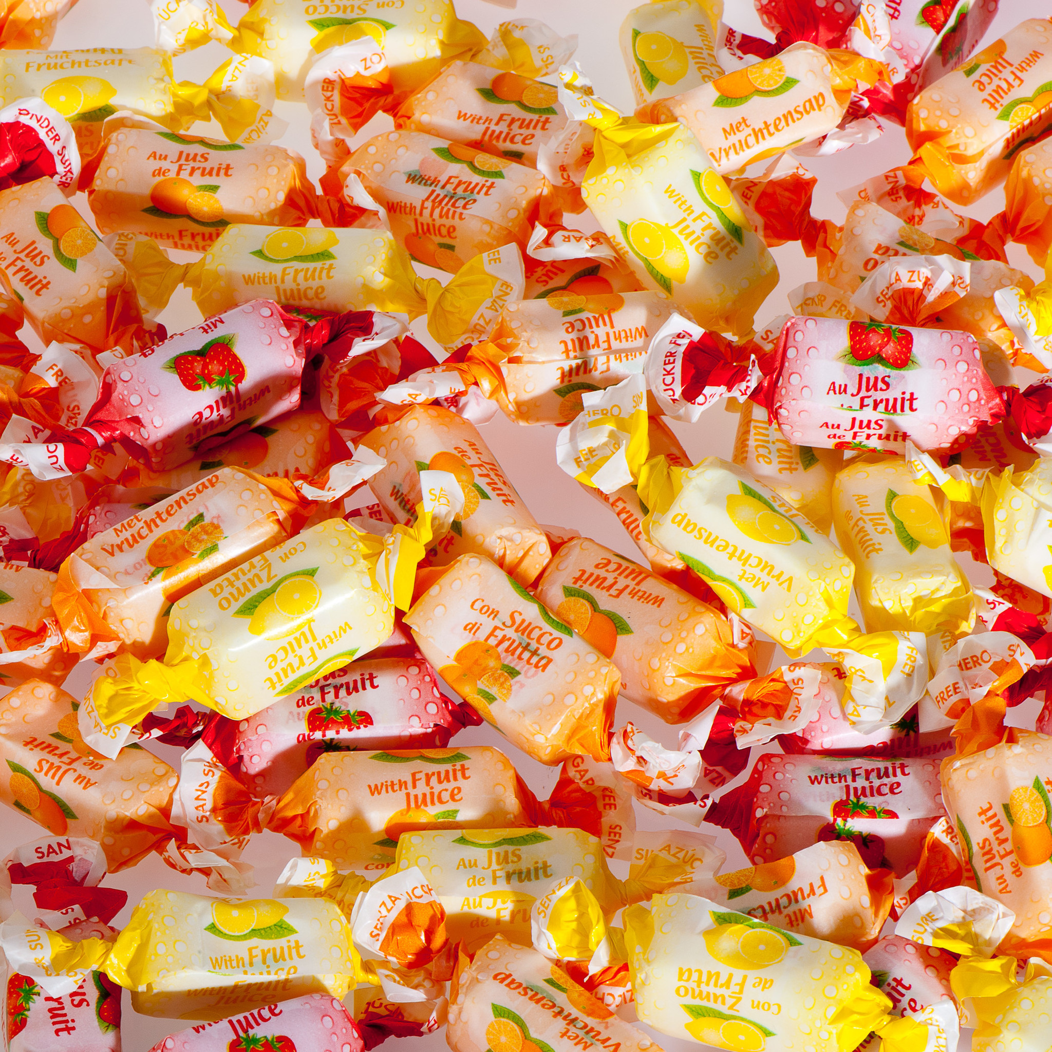 De Bron schepsnoep 1kg suikervrij toffee fruit & juice