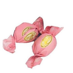 Rovelli chocolade bonbon bal 1kg roze (ca70st)