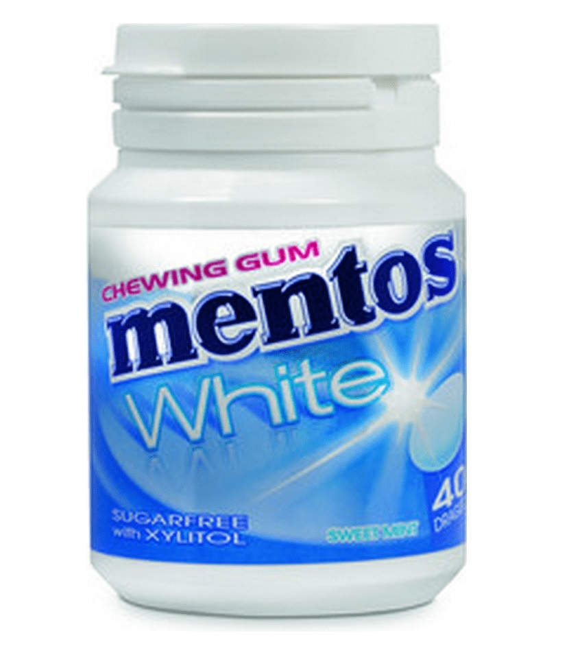 Mentos pot 6x60gr white sweetmint 40st