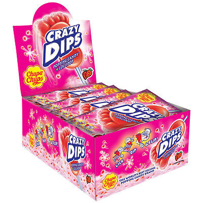 Chupa chups crazydips 24x14gr strawberry