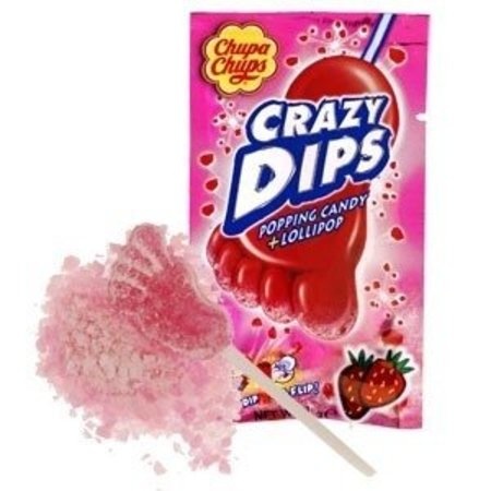Chupa chups crazydips 24x14gr strawberry, foto 2 van 2