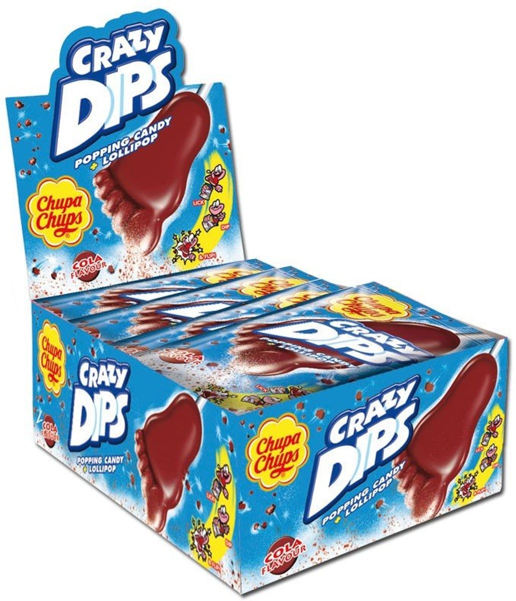 Chupa chups crazydips 24x14gr cola
