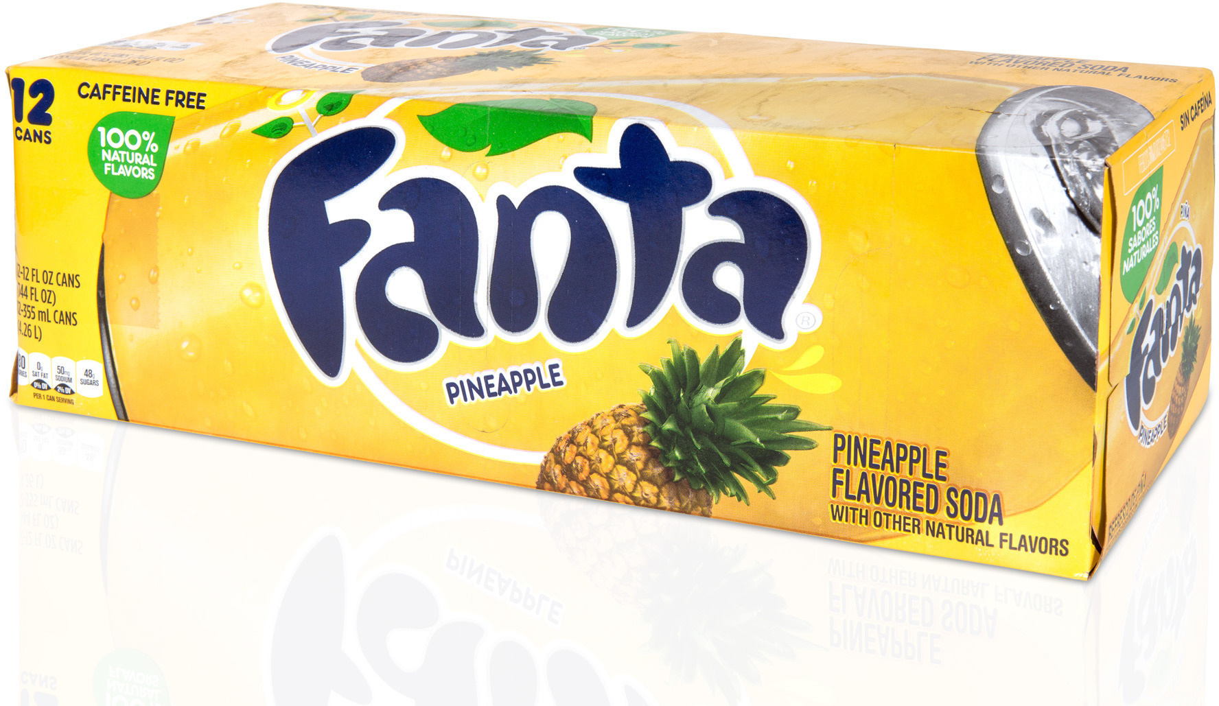 Amerikaans blik 12x355ml Fanta pineapple, foto 2 van 2