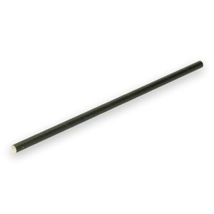 Disposable papieren rietje x250 20cm dia 6mm zwart