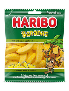 Haribo kantinelijn 28x70gr bananen