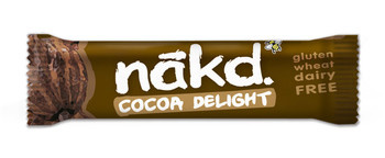 Nakd 18x35gr cocoa delight raw fruit & nut bars (bruin)