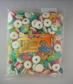 Joepie schepsnoep 1kg mini ringen