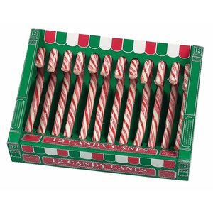 Candy canes wandelstok A12 groen doosje 12,8cm 170gr r/w